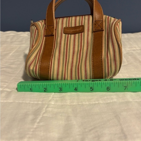 Mini Longaberger purse.  Striped. - Picture 6 of 7
